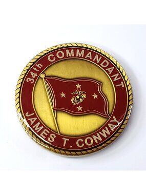 United States Marine Corps James T. Conway 34th Commandant Brass Challenge Coin